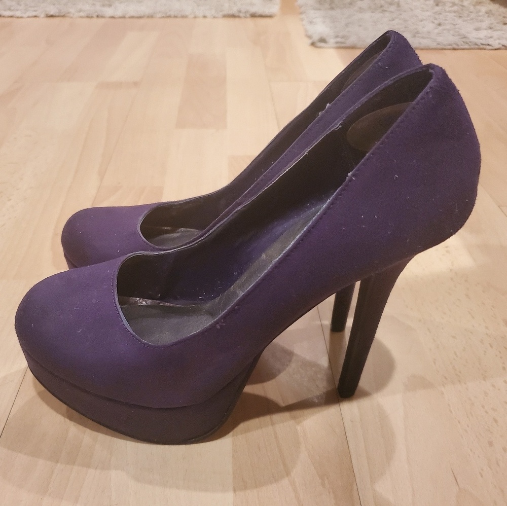 Charlotte Russe Purple Suede Pumps